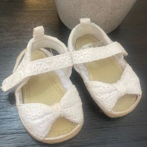 White sandals perfect for summer!